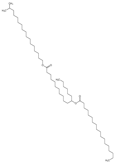 Picture of 16-methylheptadecyl 12-octadecanoyloxyoctadecanoate