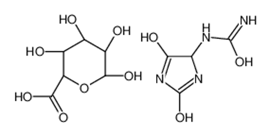 Изображение (2,5-dioxoimidazolidin-4-yl)urea,(2S,3R,4S,5R)-3,4,5,6-tetrahydroxyoxane-2-carboxylic acid