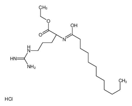Picture of ethyl (2S)-5-(diaminomethylideneamino)-2-(dodecanoylamino)pentanoate,hydrochloride
