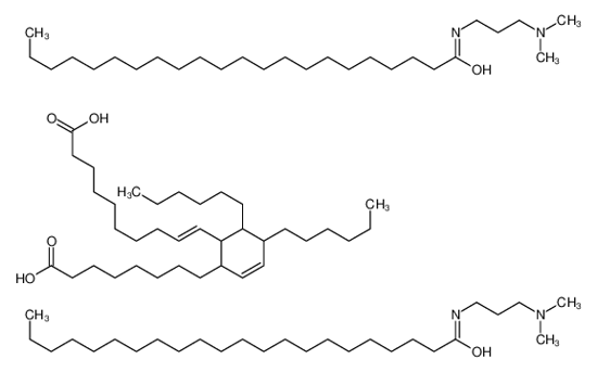 Picture of 10-[2-(7-carboxyheptyl)-5,6-dihexylcyclohex-3-en-1-yl]dec-9-enoic acid,N-[3-(dimethylamino)propyl]docosanamide