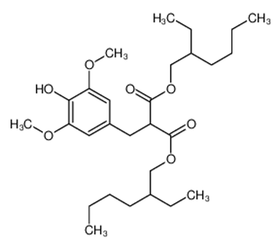 Picture of bis(2-ethylhexyl) 2-[(4-hydroxy-3,5-dimethoxyphenyl)methyl]propanedioate