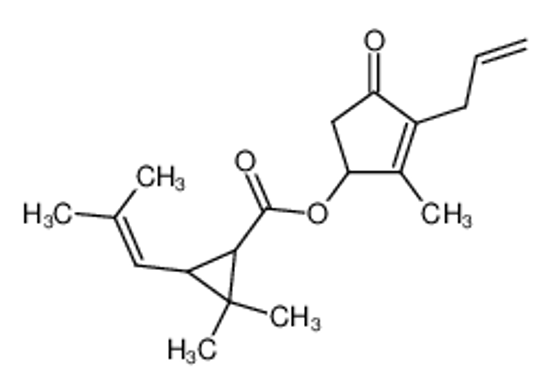 Picture of 3-(2-propenyl)-2-methyl-4-oxo-2-cyclopentenyl 2,2-dimethyl-3-(2-methyl-1-propenyl)cyclopropanecarboxylate