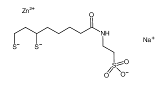 Picture of N-(6,8-dimercaptooctanoyl)aminoethanesulfonic acid sodium salt zinc chelate compound