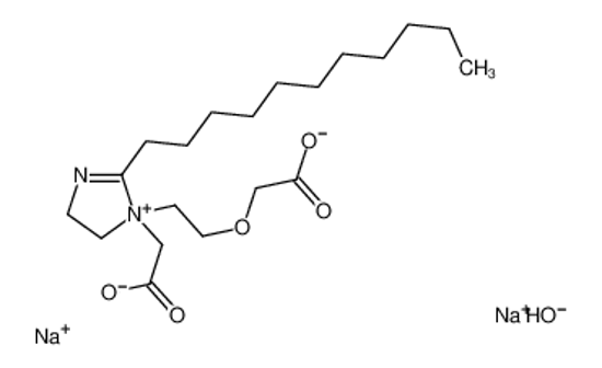 Picture of disodium,2-[1-[2-(carboxylatomethoxy)ethyl]-2-undecyl-4,5-dihydroimidazol-1-ium-1-yl]acetate,hydroxide