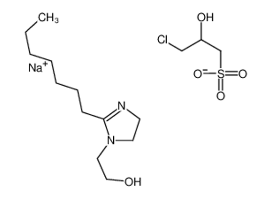 Picture of sodium,3-chloro-2-hydroxypropane-1-sulfonate,2-(2-heptyl-4,5-dihydroimidazol-1-yl)ethanol