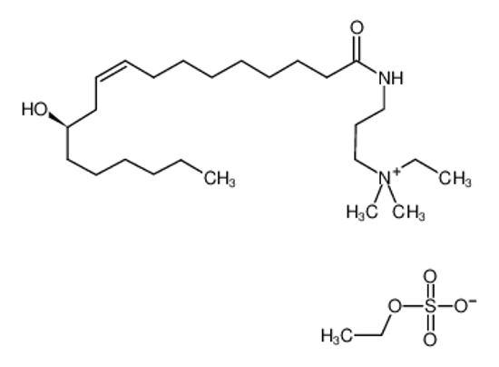 Picture of ethyl-[3-[[(Z,12R)-12-hydroxyoctadec-9-enoyl]amino]propyl]-dimethylazanium,ethyl sulfate