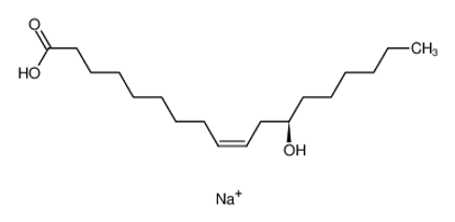 Mostrar detalhes para 9-Octadecenoic acid,12-hydroxy-, sodium salt (1:1), (9Z,12R)-