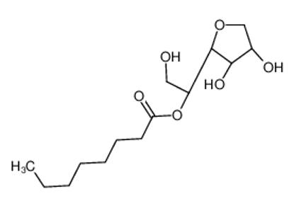 Picture of [(1R)-1-[(3R,4S)-3,4-dihydroxyoxolan-2-yl]-2-hydroxyethyl] octanoate