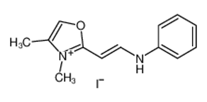 Show details for N-[2-(3,4-dimethyl-1,3-oxazol-3-ium-2-yl)ethenyl]aniline,iodide