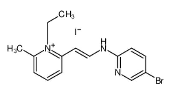 Picture of 5-bromo-N-[2-(1-ethyl-6-methylpyridin-1-ium-2-yl)ethenyl]pyridin-2-amine,iodide
