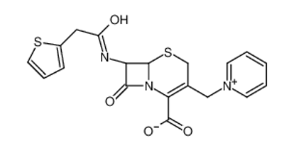 Picture of (6R,7R)-8-Oxo-3-(1-pyridiniumylmethyl)-7-[(2-thienylacetyl)amino] -5-thia-1-azabicyclo[4.2.0]oct-2-ene-2-carboxylate