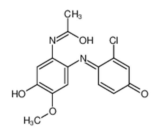 Picture of N-[2-[(2-chloro-4-oxocyclohexa-2,5-dien-1-ylidene)amino]-5-hydroxy-4-methoxyphenyl]acetamide