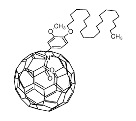 Picture of 2a-aza-1,2(2a)-homo-1,9-seco[5,6]fullerene-C60-Ih-1,9-dione,2a-[(4-docosyloxy-3-methoxyphenyl)methyl]