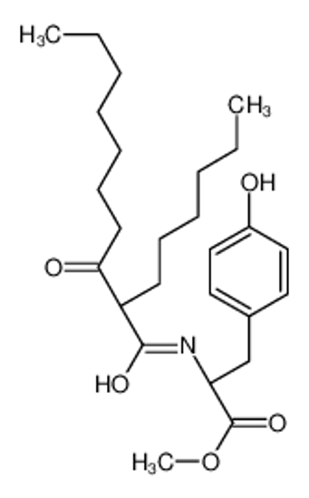 Picture of methyl (2S)-2-[(2-hexyl-3-oxodecanoyl)amino]-3-(4-hydroxyphenyl)propanoate