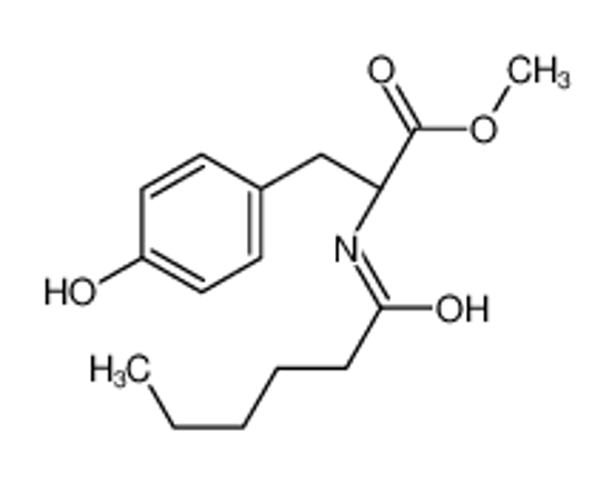Picture of methyl (2S)-2-(hexanoylamino)-3-(4-hydroxyphenyl)propanoate