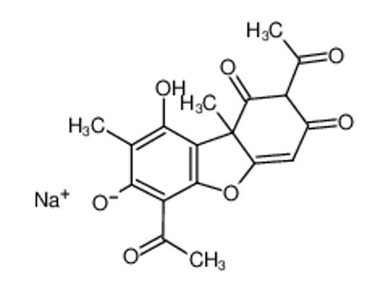 Изображение sodium,4,8-diacetyl-3-hydroxy-2,9a-dimethyl-7,9-dioxodibenzofuran-1-olate