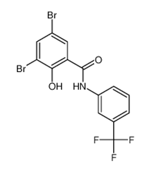 Picture of 3,5-dibromo-2-hydroxy-N-[3-(trifluoromethyl)phenyl]benzamide
