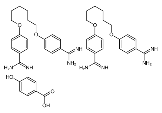 Imagem de 4-[6-(4-carbamimidoylphenoxy)hexoxy]benzenecarboximidamide,4-hydroxybenzoic acid