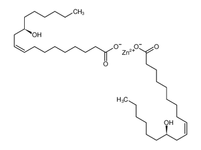 Mostrar detalhes para zinc,(Z,12R)-12-hydroxyoctadec-9-enoate