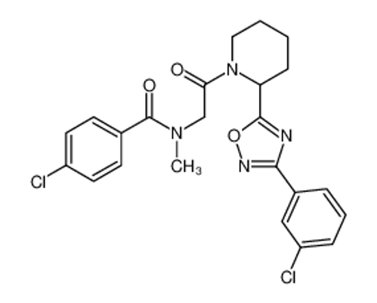 Picture of 4-Chloro-N-(2-{2-[3-(3-chlorophenyl)-1,2,4-oxadiazol-5-yl]-1-pipe ridinyl}-2-oxoethyl)-N-methylbenzamide
