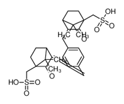 Picture of [2-[[4-[[7,7-dimethyl-3-oxo-4-(sulfomethyl)-2-bicyclo[2.2.1]heptanylidene]methyl]phenyl]methylidene]-7,7-dimethyl-3-oxo-4-bicyclo[2.2.1]heptanyl]methanesulfonic acid