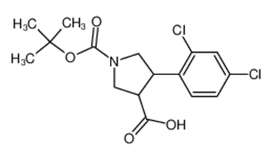 Изображение 4-(2,4-dichlorophenyl)-1-[(2-methylpropan-2-yl)oxycarbonyl]pyrrolidine-3-carboxylic acid