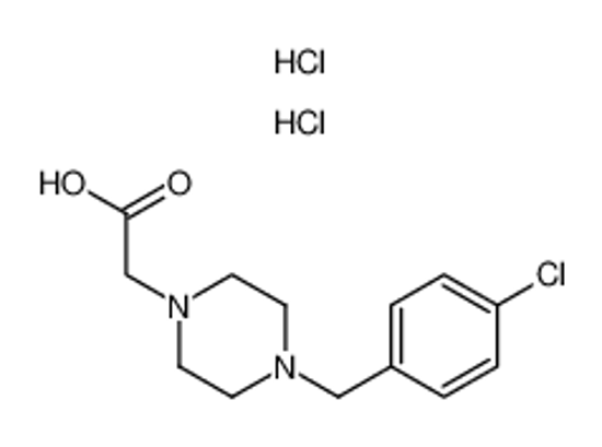 Picture of 2-[4-[(4-chlorophenyl)methyl]piperazin-1-yl]acetic acid,dihydrochloride