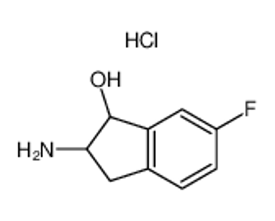 Picture of 2-amino-6-fluoro-2,3-dihydro-1H-inden-1-ol,hydrochloride