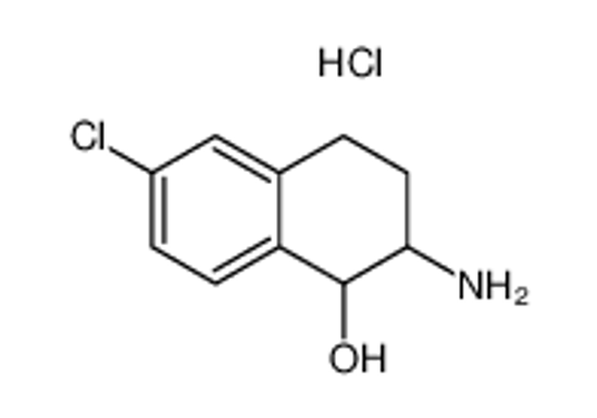 Picture of 2-amino-6-chloro-1,2,3,4-tetrahydronaphthalen-1-ol,hydrochloride