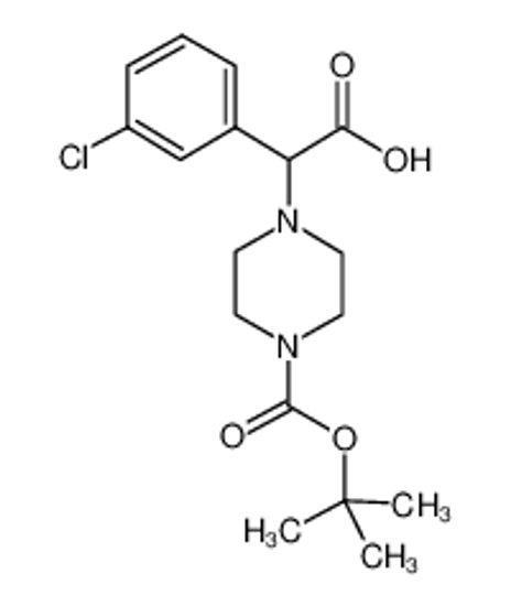 Picture of 4-[CARBOXY-(3-CHLORO-PHENYL)-METHYL]-PIPERAZINE-1-CARBOXYLIC ACID TERT-BUTYL ESTER HYDROCHLORIDE