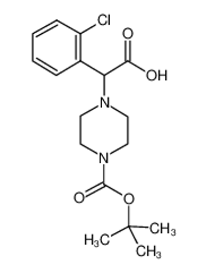 Picture of 4-[CARBOXY-(2-CHLORO-PHENYL)-METHYL]-PIPERAZINE-1-CARBOXYLIC ACID TERT-BUTYL ESTER HYDROCHLORIDE