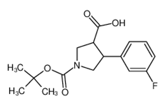 Imagem de 4-(3-fluorophenyl)-1-[(2-methylpropan-2-yl)oxycarbonyl]pyrrolidine-3-carboxylic acid