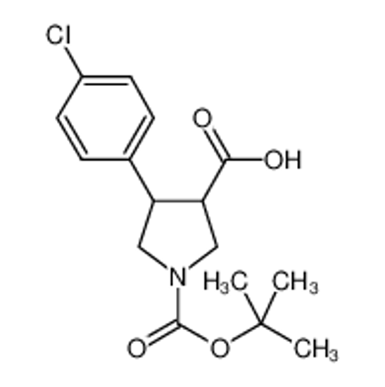 Picture of 1-[(TERT-BUTYL)OXYCARBONYL]-4-(4-CHLOROPHENYL)PYRROLINE-3-CARBOXYLIC ACID