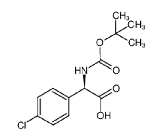 Picture of (2R)-2-(4-chlorophenyl)-2-[(2-methylpropan-2-yl)oxycarbonylamino]acetic acid