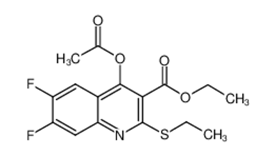 Picture of Ethyl 4-acetoxy-2-(ethylthio)-6,7-difluoroquinoline-3-carboxylate