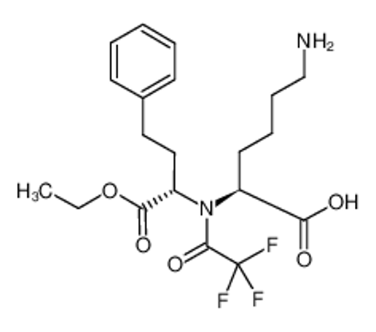 Picture of (2S)-6-amino-2-[[(2S)-1-ethoxy-1-oxo-4-phenylbutan-2-yl]-(2,2,2-trifluoroacetyl)amino]hexanoic acid