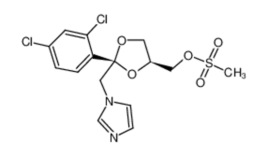 Picture of CIS-2-(2,4-DICHLOROPHENYL)-2-(1H-IMIDAZOLE-1-YL)METHYL-4-(METHANE SULFONYLOXY)METHYL-1,3-DIOXALANE
