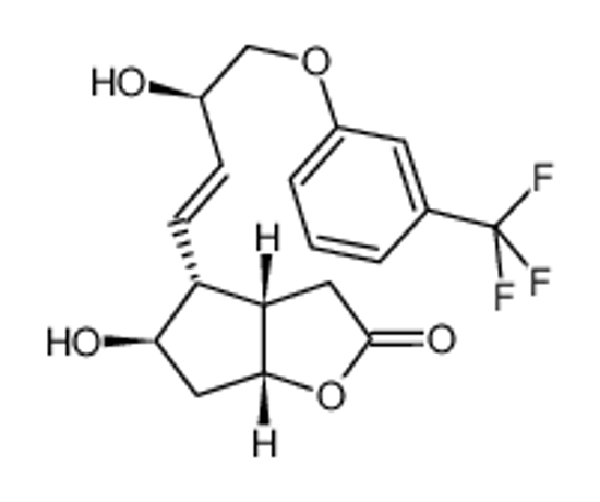 Picture of (3aR,4R,5R,6aS)-5-hydroxy-4-[(3R)-3-hydroxy-4-[3-(trifluoromethyl)phenoxy]but-1-enyl]-3,3a,4,5,6,6a-hexahydrocyclopenta[b]furan-2-one