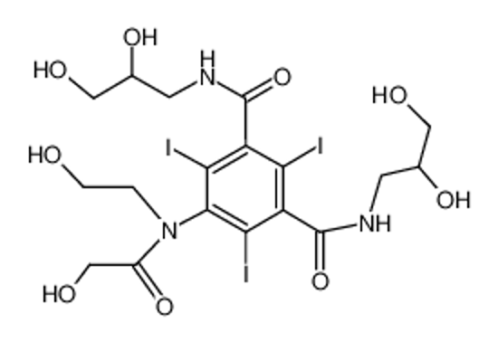 Picture of 1-N,3-N-bis(2,3-dihydroxypropyl)-5-[(2-hydroxyacetyl)-(2-hydroxyethyl)amino]-2,4,6-triiodobenzene-1,3-dicarboxamide