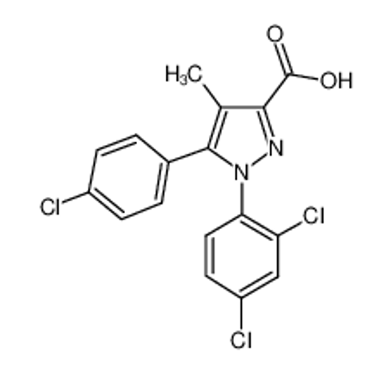 Picture of 5-(4-Chlorophenyl)-1-(2,4-dichlorophenyl)-4-methylpyrazole-3-carboxylic Acid