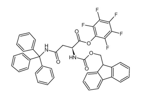 Picture of (2,3,4,5,6-pentafluorophenyl) (2S)-2-(9H-fluoren-9-ylmethoxycarbonylamino)-4-oxo-4-(tritylamino)butanoate