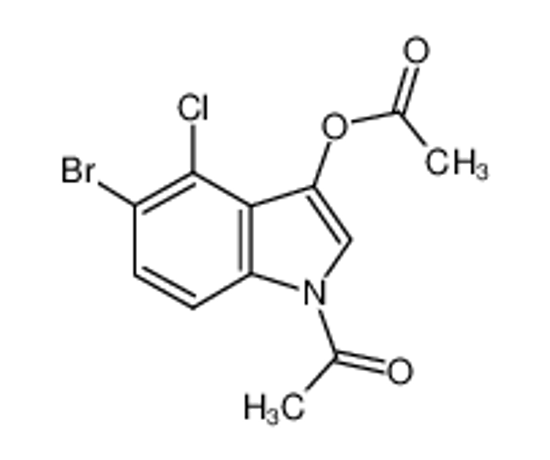 Picture of (1-acetyl-5-bromo-4-chloroindol-3-yl) acetate