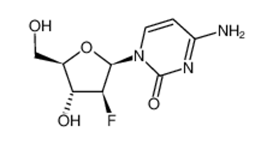Picture of 4-amino-1-[(2R,3S,4R,5R)-3-fluoro-4-hydroxy-5-(hydroxymethyl)oxolan-2-yl]pyrimidin-2-one
