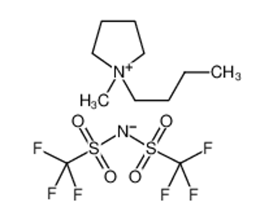 Picture of bis(trifluoromethylsulfonyl)azanide,1-butyl-1-methylpyrrolidin-1-ium
