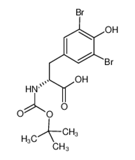 Picture of (2R)-3-(3,5-dibromo-4-hydroxyphenyl)-2-[(2-methylpropan-2-yl)oxycarbonylamino]propanoic acid