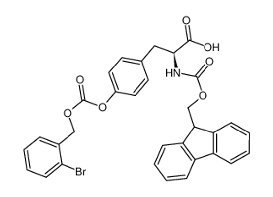 Picture of (2S)-3-[4-[(2-bromophenyl)methoxycarbonyloxy]phenyl]-2-(9H-fluoren-9-ylmethoxycarbonylamino)propanoic acid
