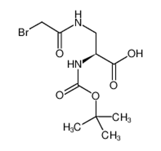 Picture of (2S)-3-[(2-bromoacetyl)amino]-2-[(2-methylpropan-2-yl)oxycarbonylamino]propanoic acid