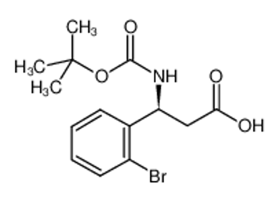 Picture of (3S)-3-(2-bromophenyl)-3-[(2-methylpropan-2-yl)oxycarbonylamino]propanoic acid