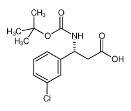 Picture of (R)-3-((tert-Butoxycarbonyl)amino)-3-(3-chlorophenyl)propanoic acid