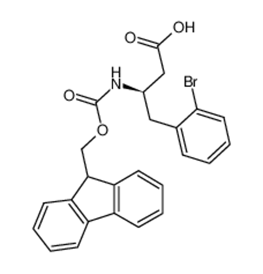 Picture of (2R)-3-amino-4-(2-bromophenyl)-2-(9H-fluoren-9-ylmethoxycarbonyl)butanoic acid